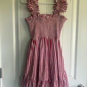 Hill House Red and White Striped Mini Dress